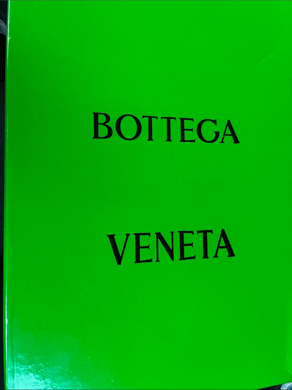 Bottega Veneta Neon Green Logo Box